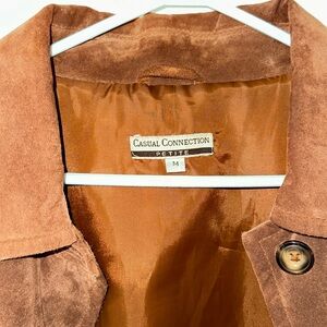 Casual connection petite suede/leather jacket